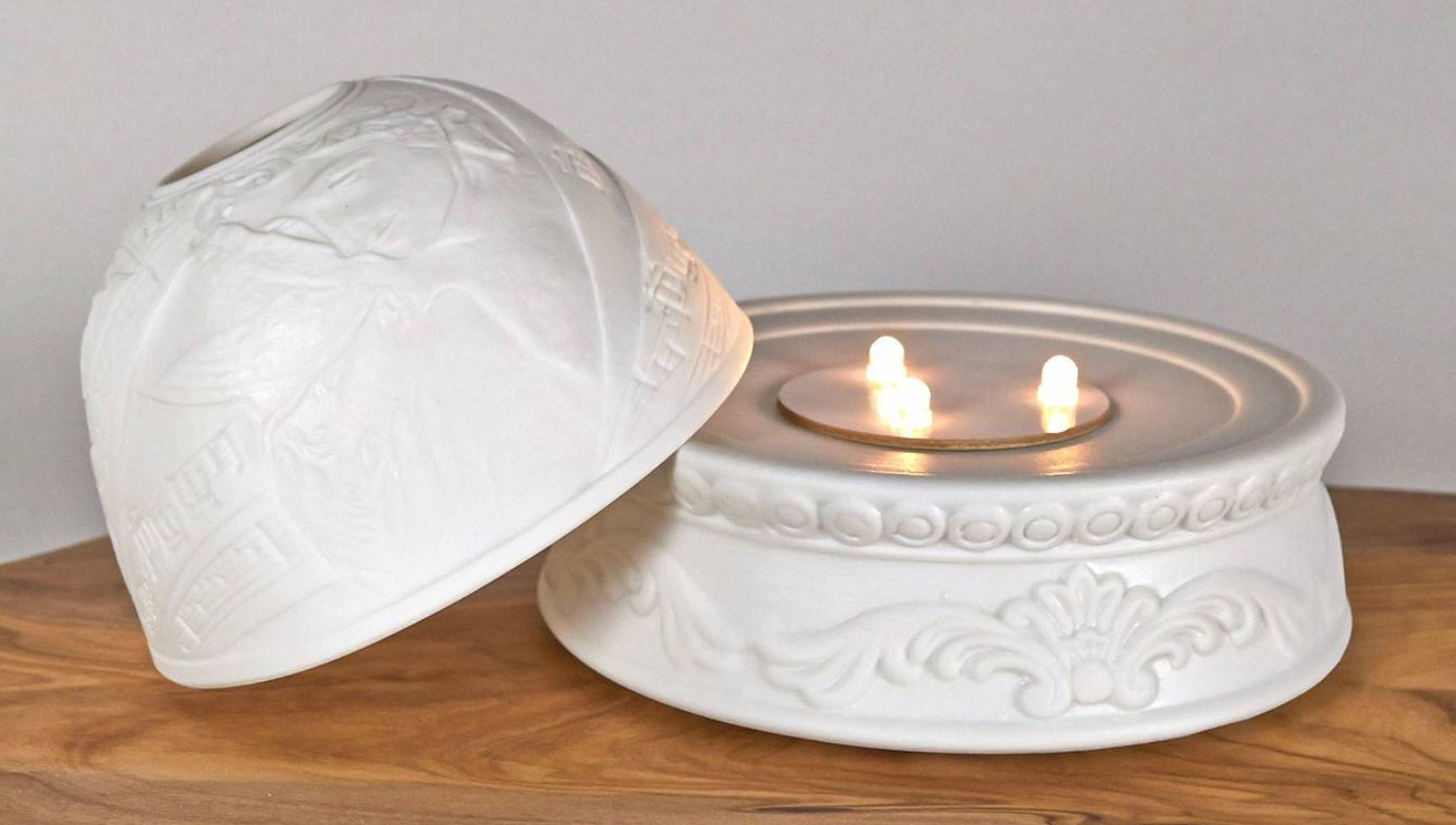 Starlight LED Base mit Dekorrand, batteriebetrieben  12 x 4 cm (DxH)