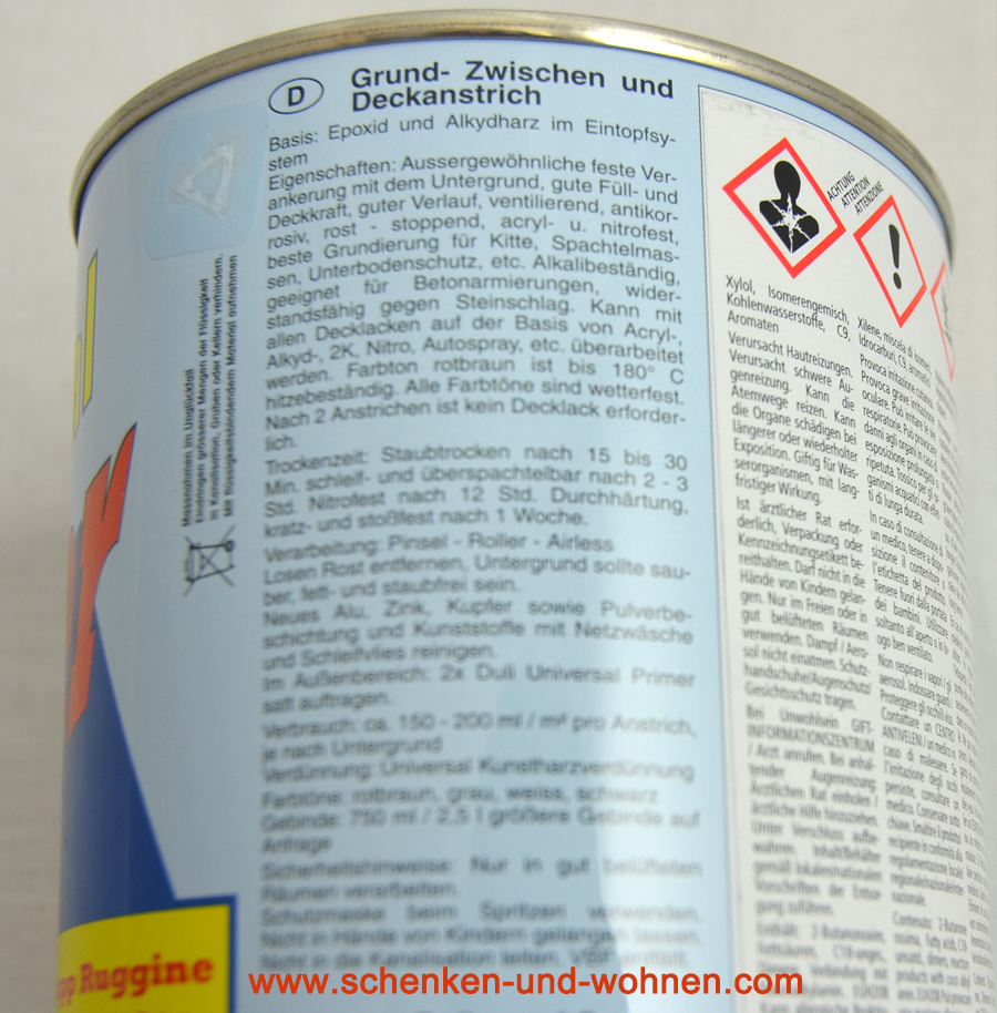 Duli-Universal Primer 750 ml rotbraun Grund-, Zwischen- und Deckanstrich