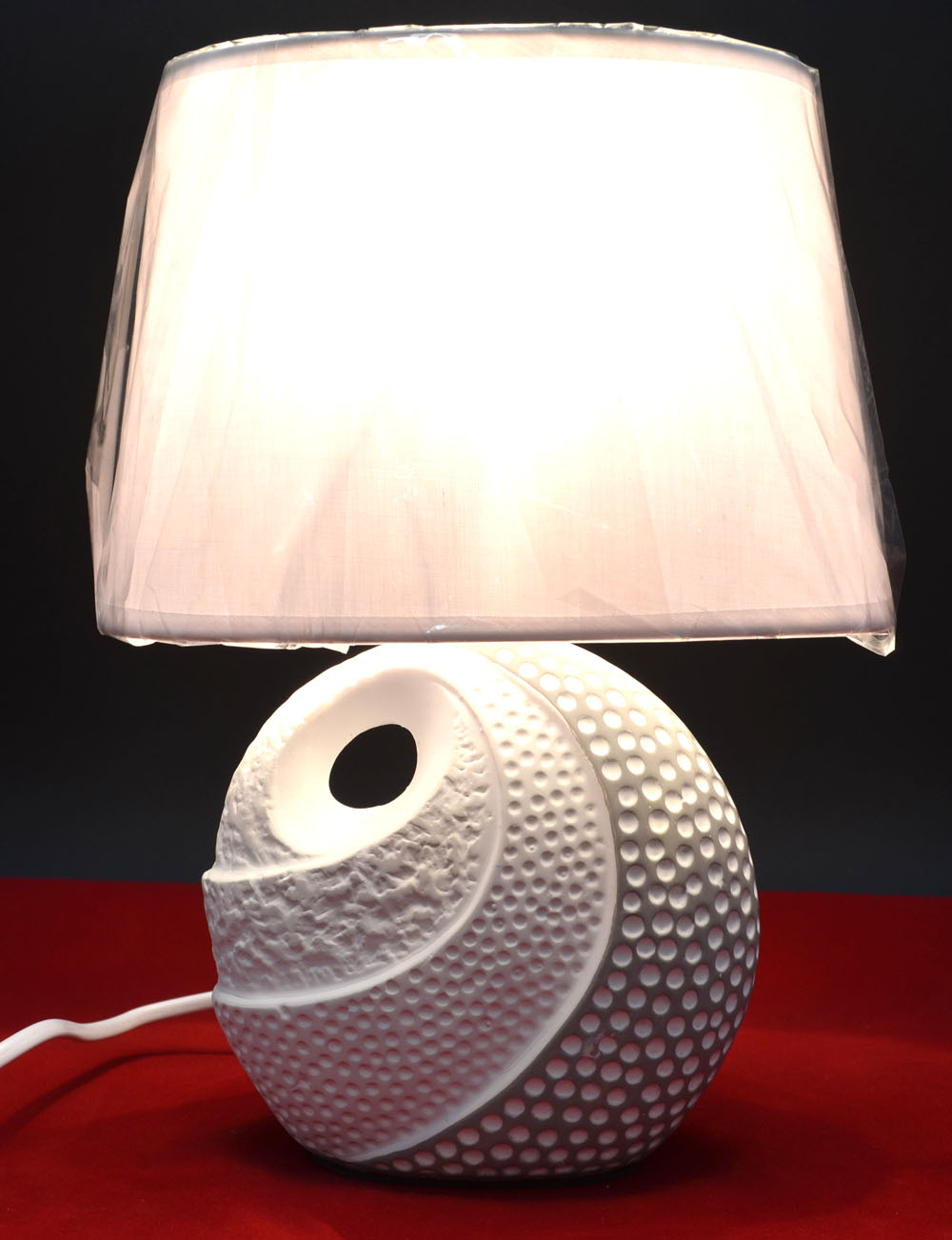 Tischleuchte "Nikiti V1" Keramik grau-weiß V1 29x20x11,5 cm (HxBxT)