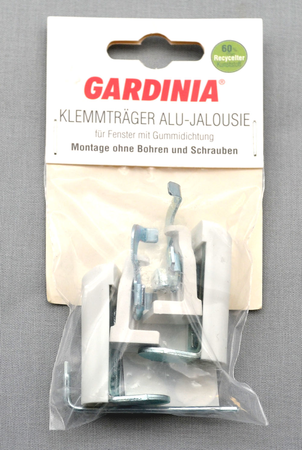 2 Stück Klemmträger für Alu-Jalousie weiss