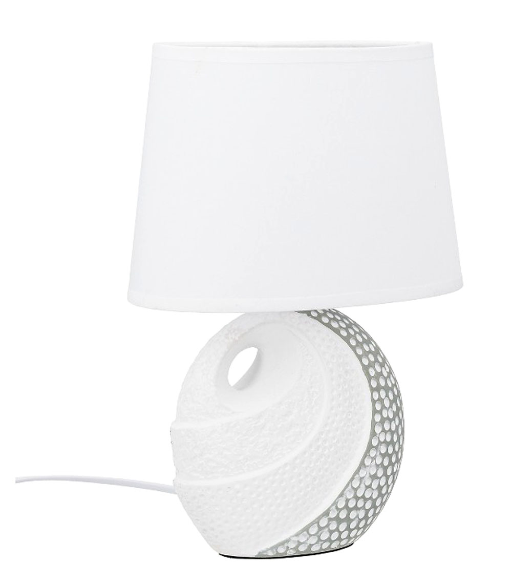 Tischleuchte "Nikiti V1" Keramik grau-weiß V1 29x20x11,5 cm (HxBxT)