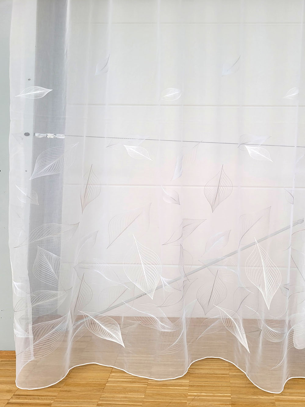 Stickereistores Meterware Kendra 3492 Höhe 300 cm weiss