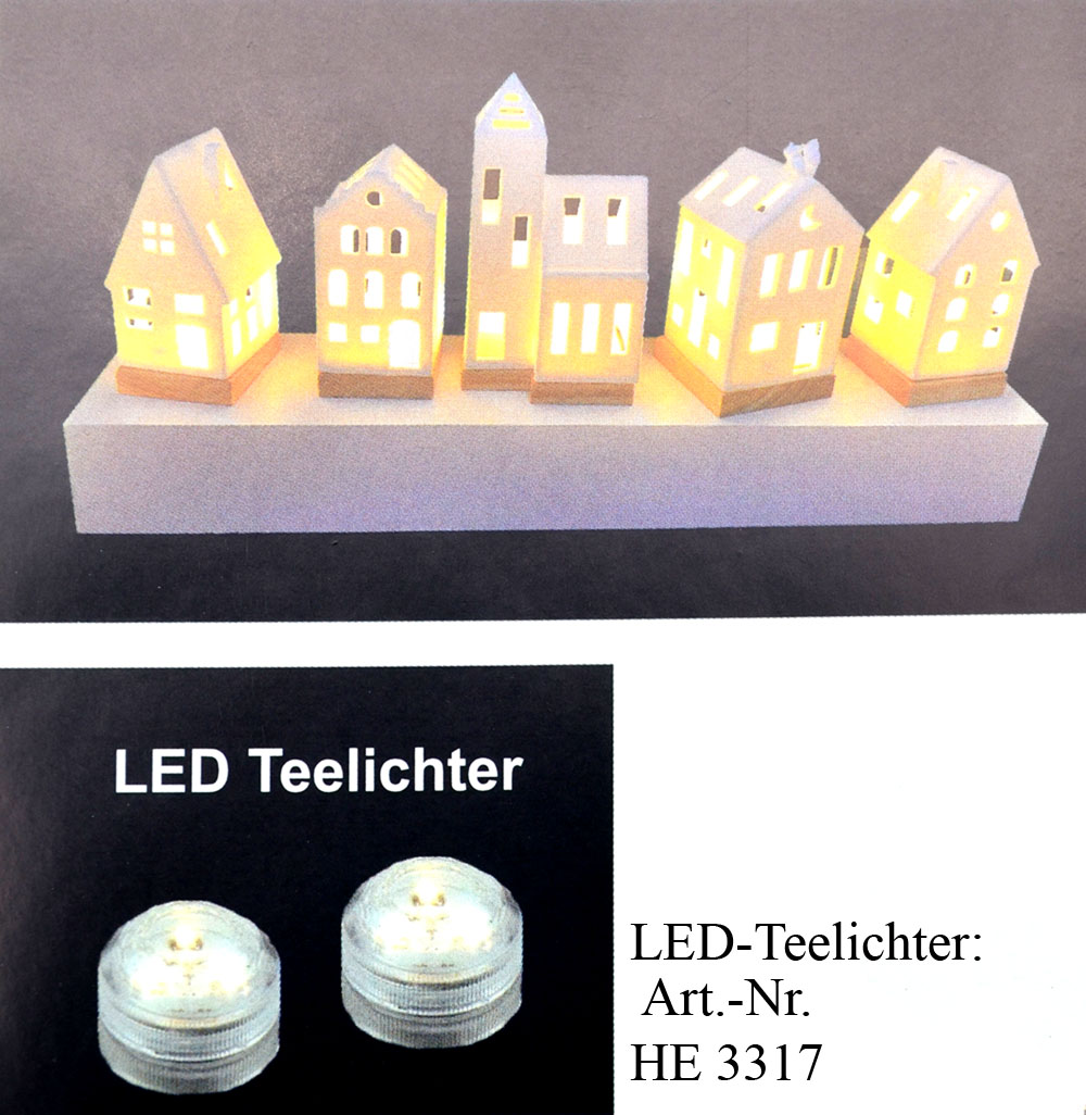 Village House Porzellan-Teelichthaus 19x8,1x8,1 cm (HxBxT) H70