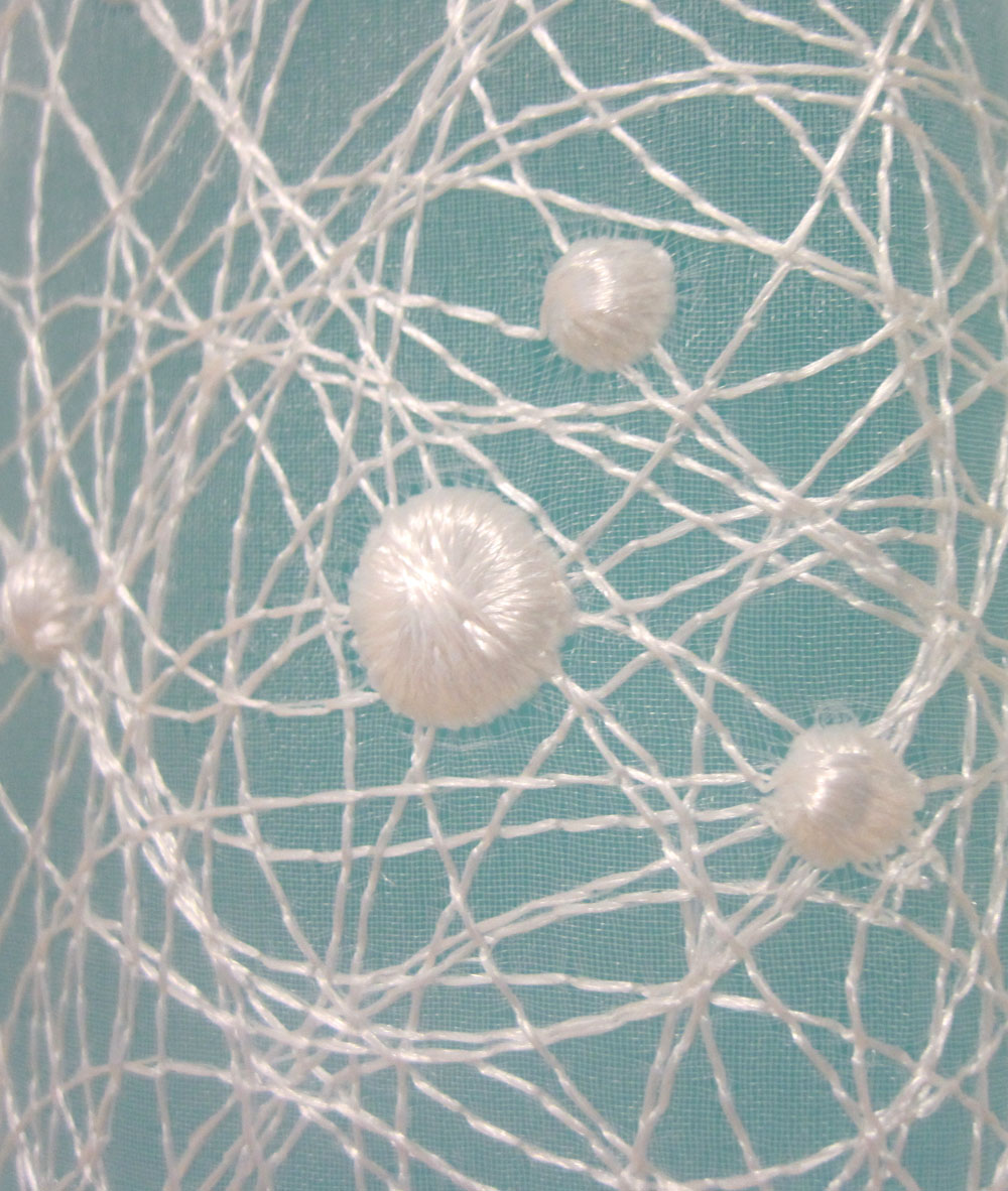 Kurzgardine - Panneaux "Schneeballspitze" ca. H 42 cm