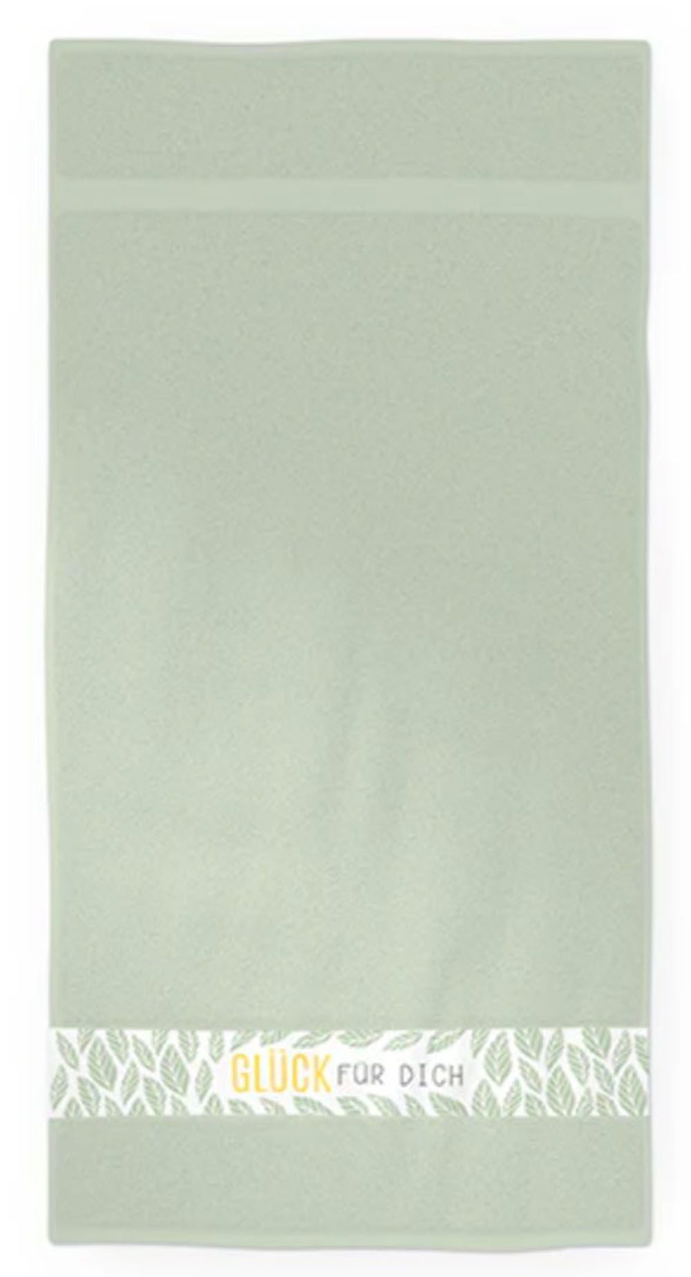 Badetuch Strandtuch "Glück für Dich" 70x140 cm mintgrün