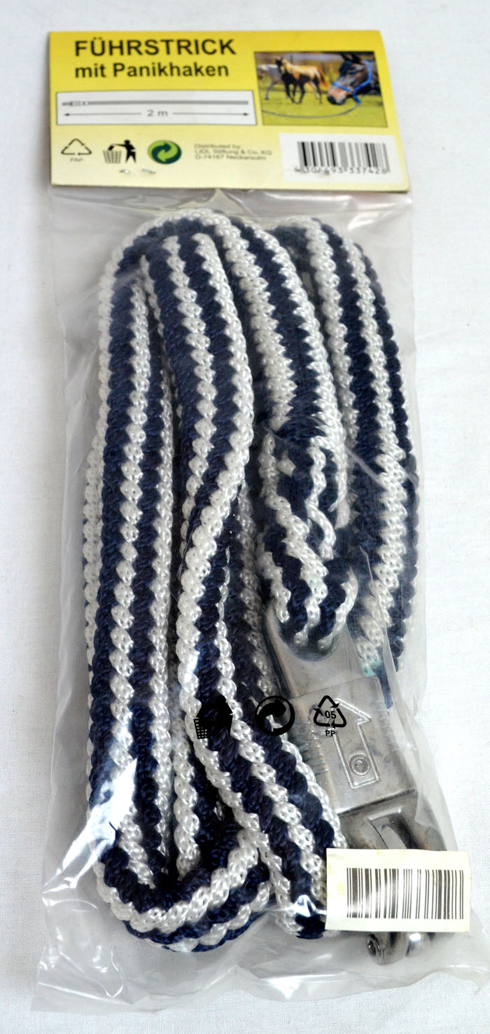 Führungsstrick mit Panikhaken für Pferde 2m