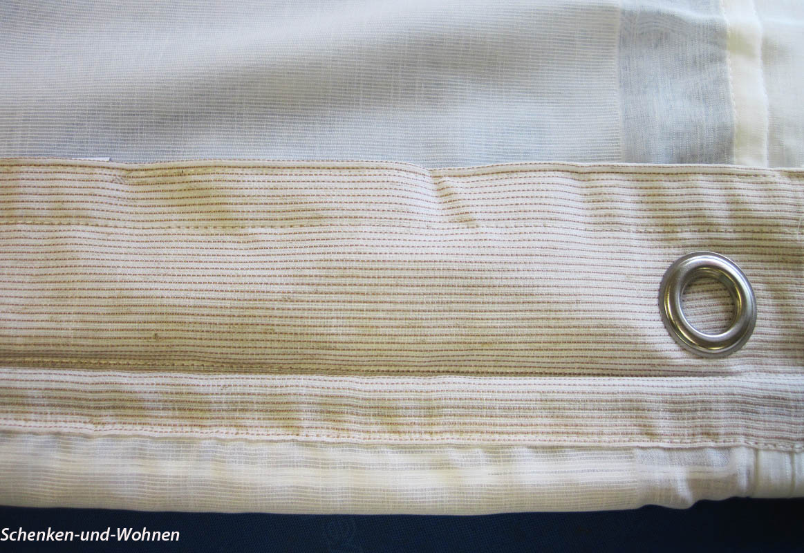 Zugrollo - Raffrollo Weiß Stickerei - Rechtecke in hellbraun 80 x 150 cm