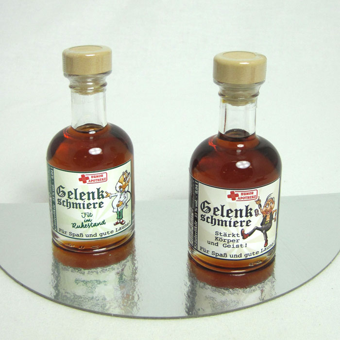 Mini Apotheker Kräuterlikör "Gelenkschmiere" Fit im Ruhestand 0,04 l