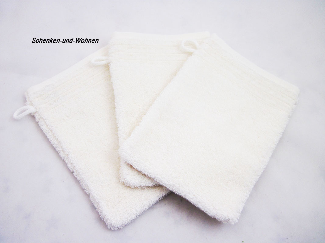 waschhandschuh_creme Waschhandschuh Dreams ivory - Beige