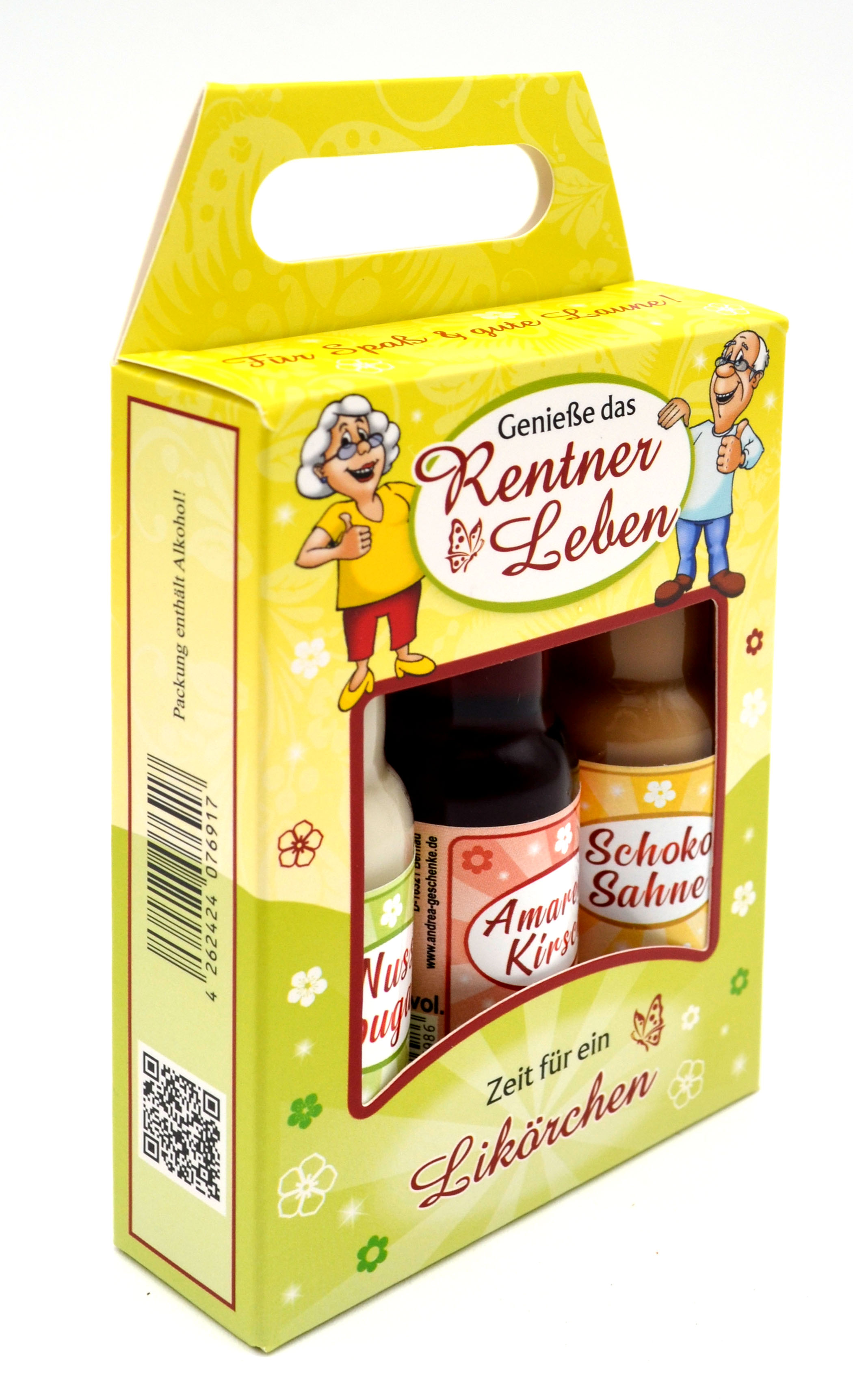 3er Likörbox "Rentner-Leben" je 15%vol. 0,02l 
