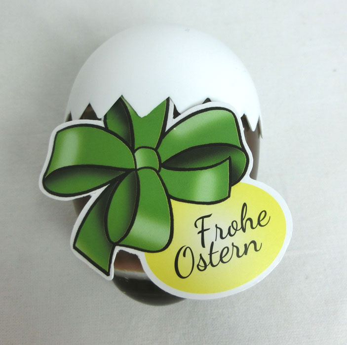 Frohe Ostern "Schoko-Sahne" Oster-Ei aus Glas 50ml