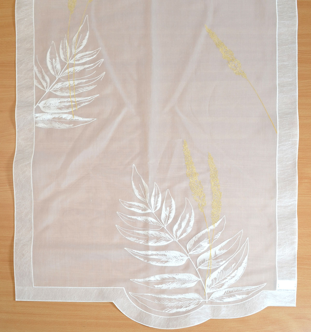 Fensterbehang "Rimini" bestickt Fb.03 Gold 80 x 140 cm BxH mittig 