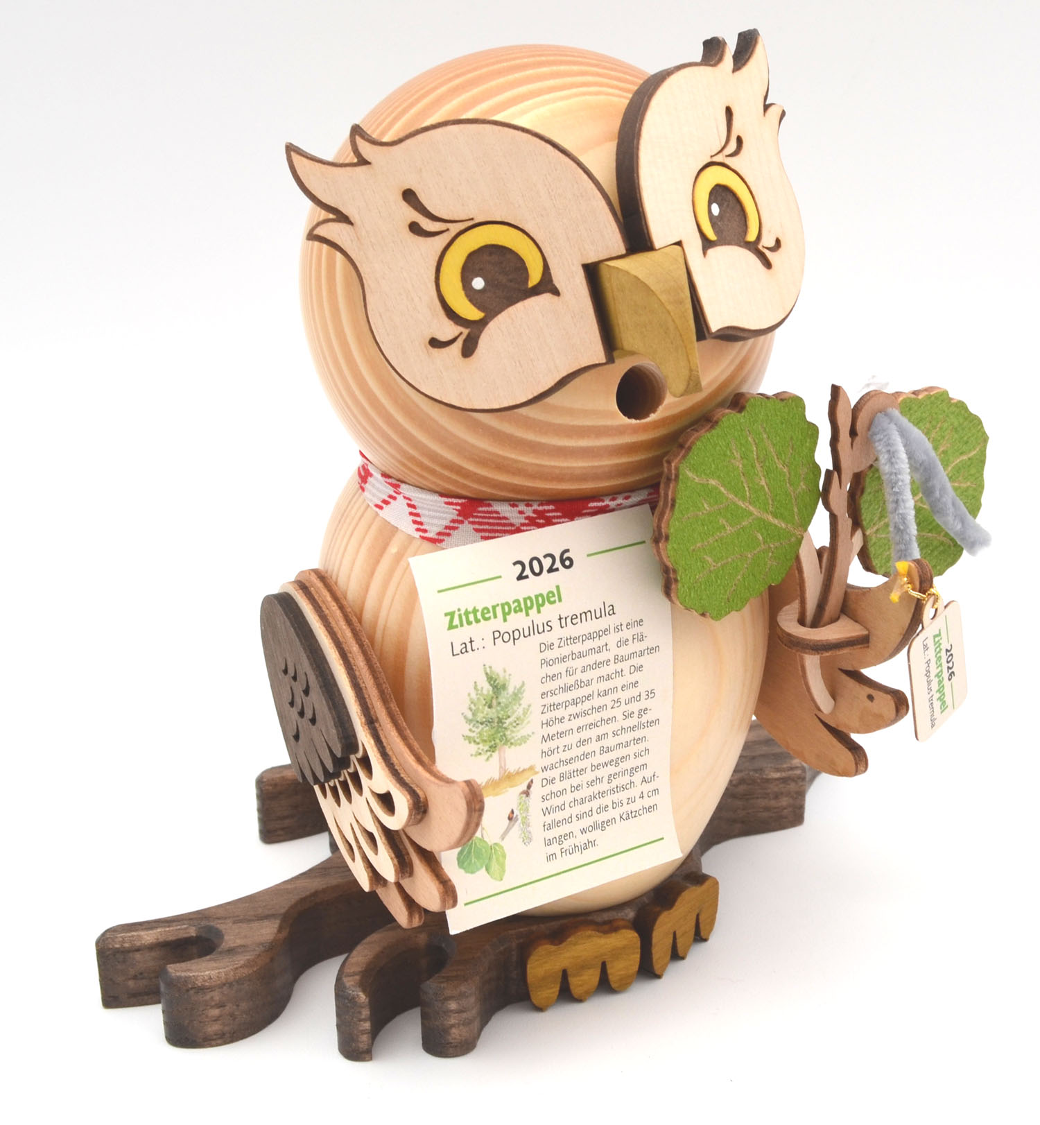 Jahreseule 2026 Zitterpappel Rauchfigur ca. 16 cm 
