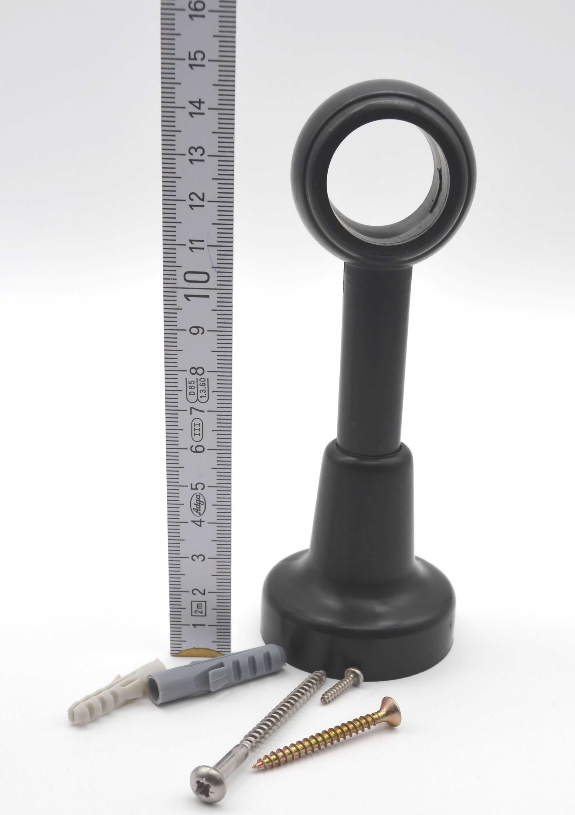 1 Wandträger geschlossen für Stil Ø 28 mm Kunststoff schwarz WA 12 cm 