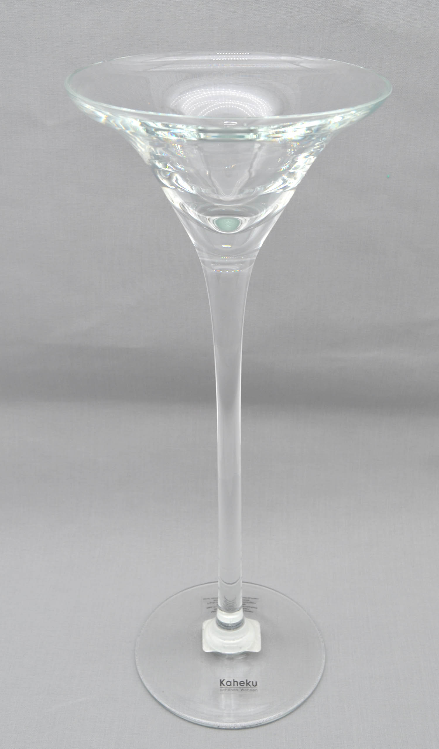 Glasleuchter für Kugelkerzen 35,5 cm Kerzenständer aus Glas transparent