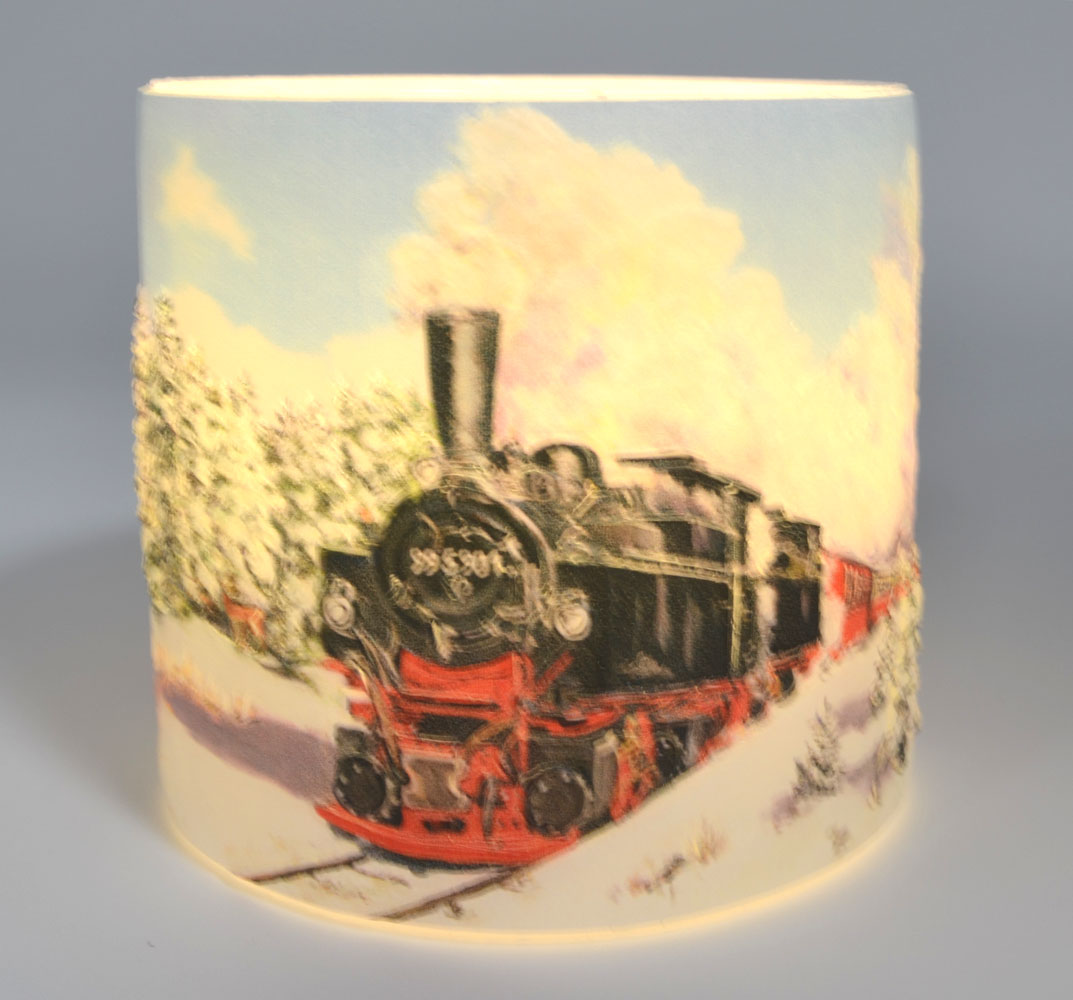 Lampionkerze Schmalspurbahn 10x10 cm (HxD)