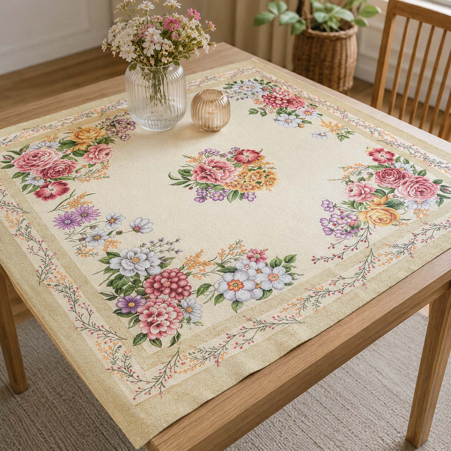 Tischdecke 100 x 100 Gobelin "Heide" 