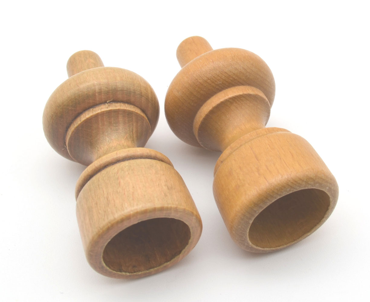 2 Stück Endstück Holz Eiche hell ca. 9 cm