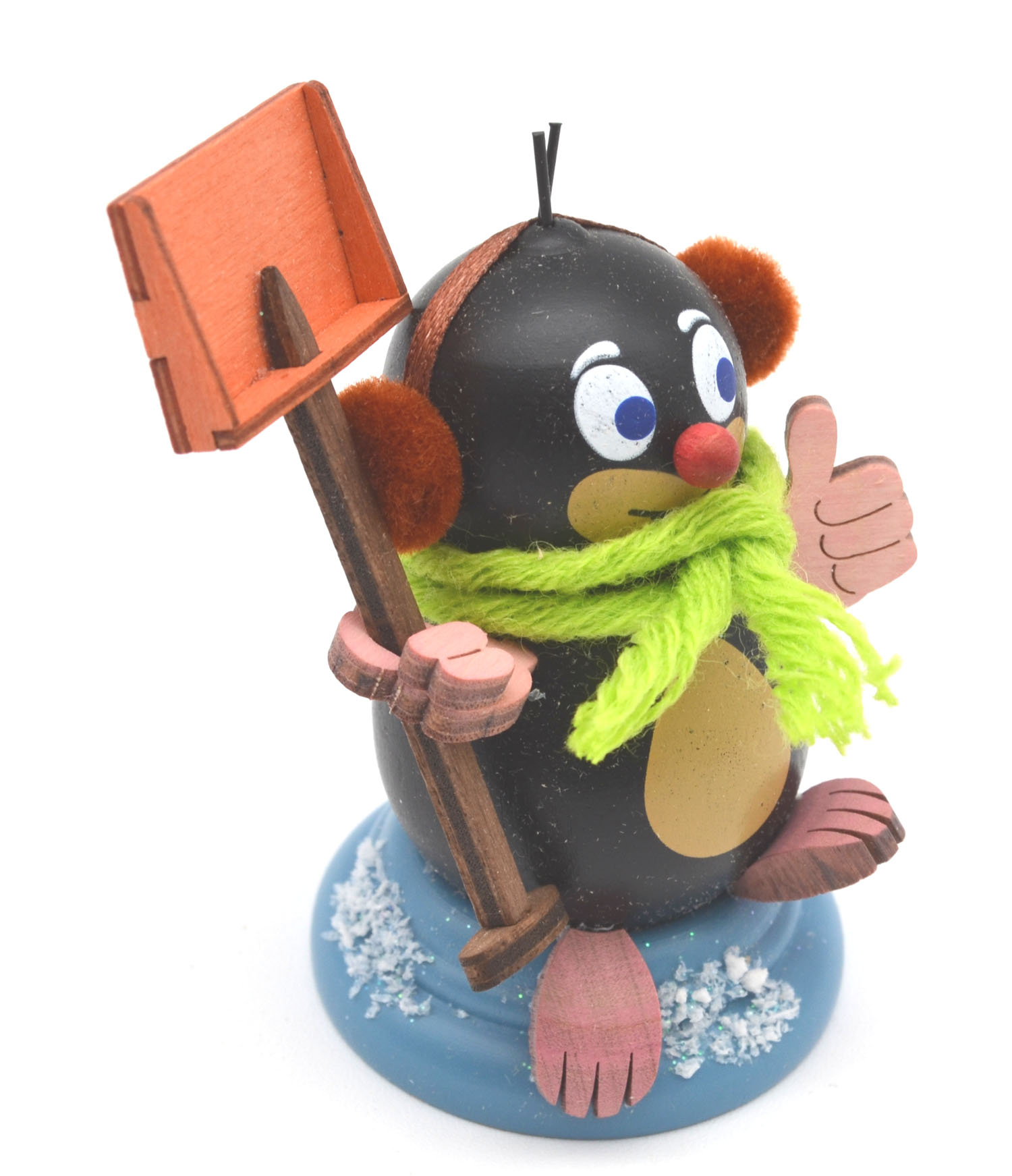 Maulwurf "Egon" mit Schneeschippe ca. 7 cm hoch 