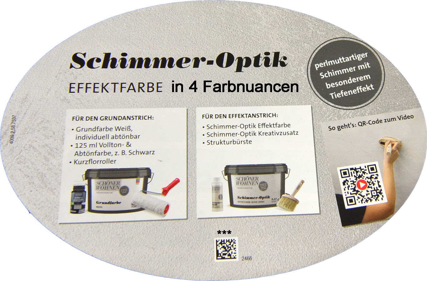 Schimmer-Optik Effektfarbe Pearldust 2,5 l incl. Kreativzusatz Schöner Wohnen