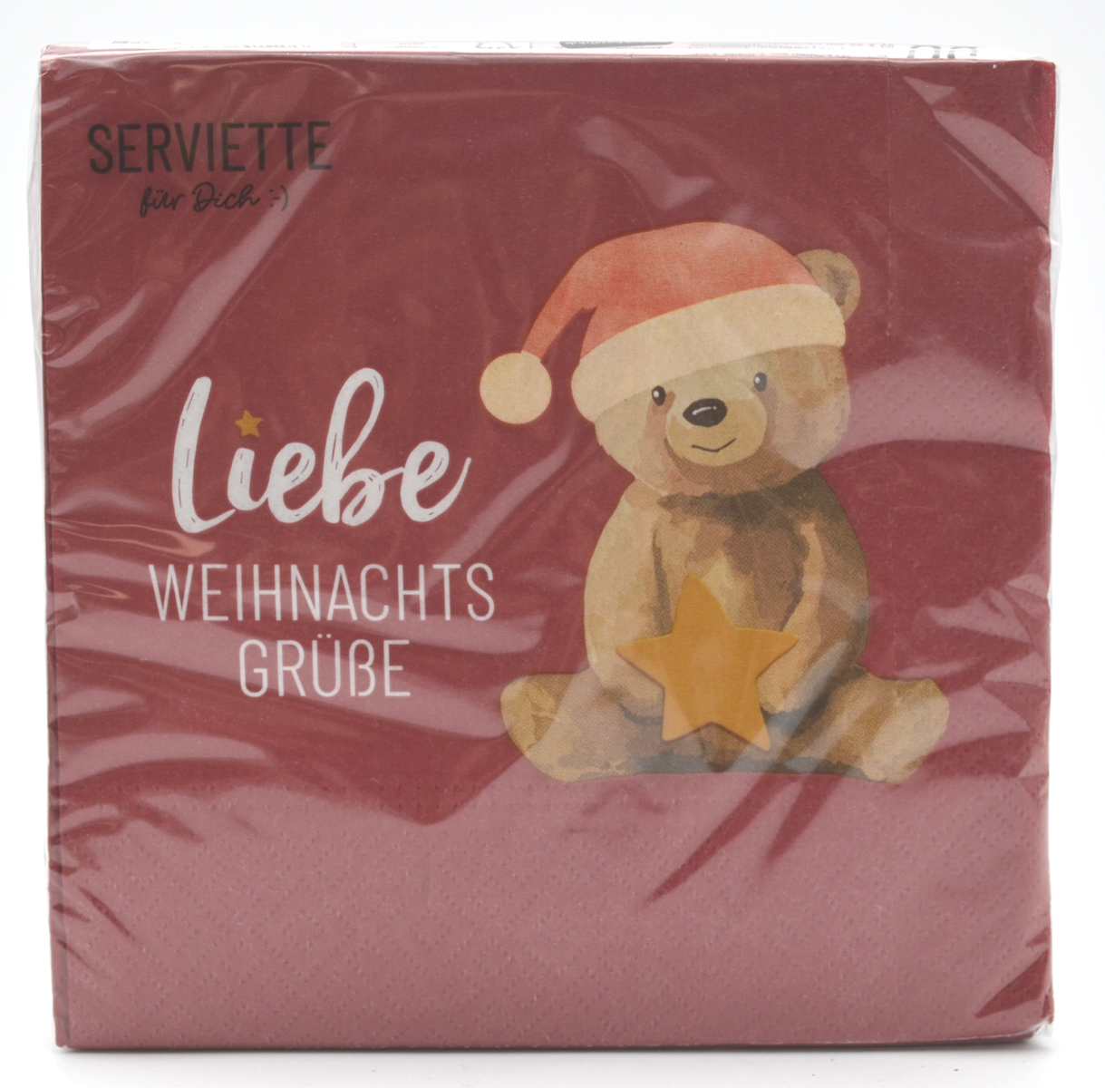 Weihnachts-Lunch-Servietten Bär 20 Stück 33 x 33 cm