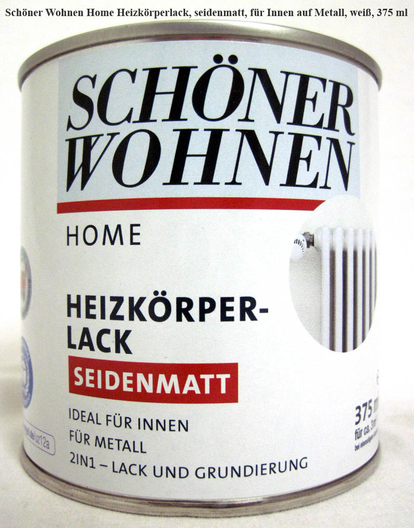 Home Heizkörperlack 375 ml, weiß, seidenmatt, Acryllack SW