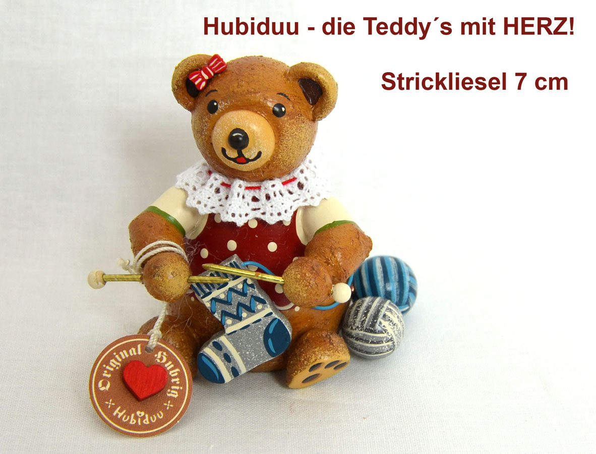 Hubrig Teddy Strickliesel 7 cm Neuheit 2019