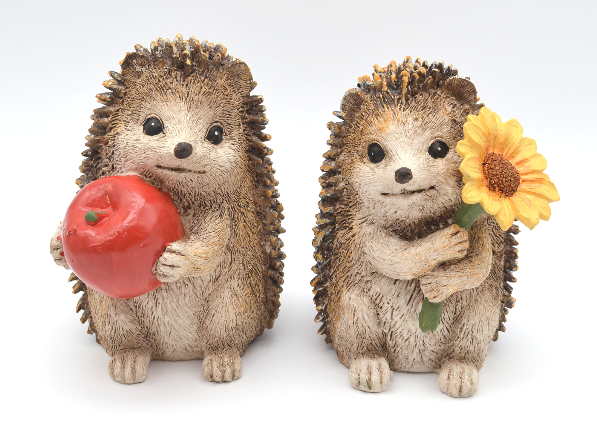 Handbemalter Deko-Igel 13 cm – V1 mit Apfel 