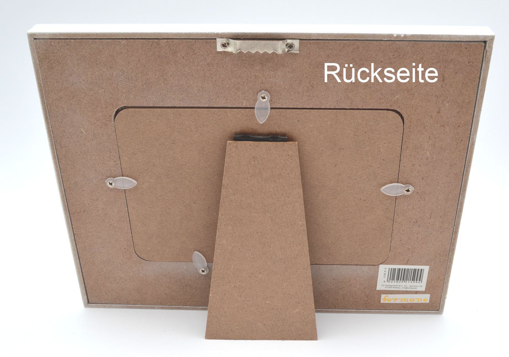 Fotorahmen Familie mit Herzen 23 × 18 cm – weiß