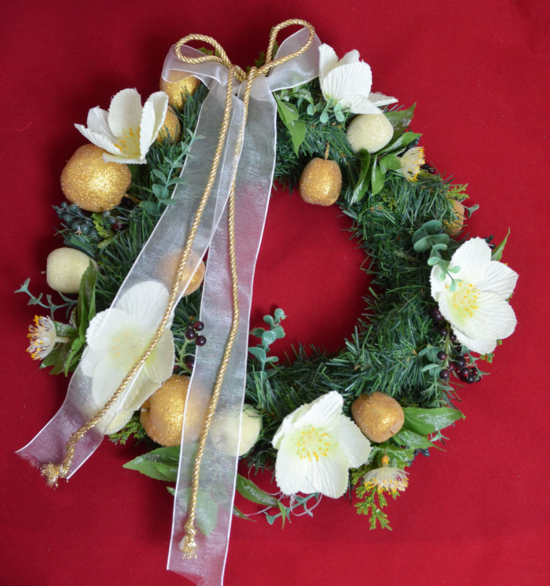 Adventskranz Weihnachtskranz Türkranz künstlich d=35 cm