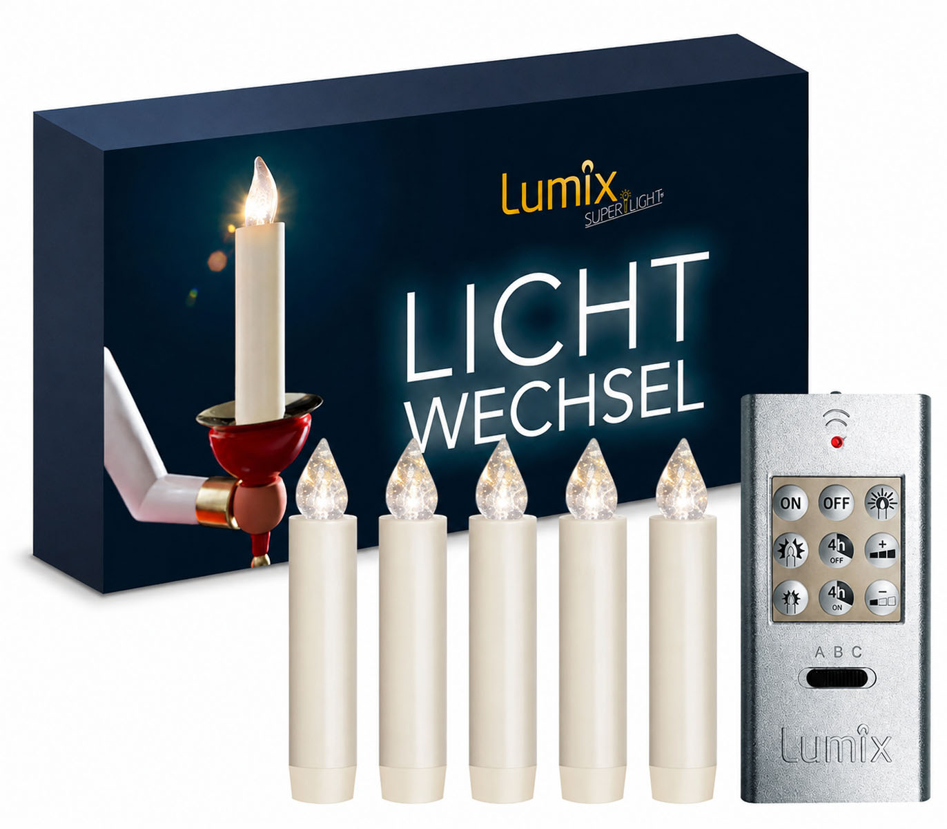 Lumix Classic Mini 5 Kerzen mit Fernbedienung