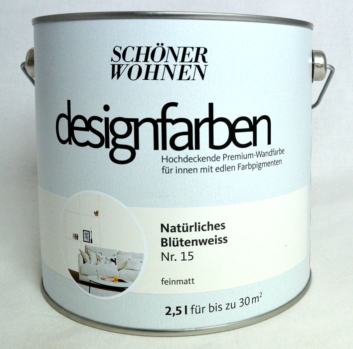 Designfarbe Natürliches Blütenweiß Nr. 15 2,5 l