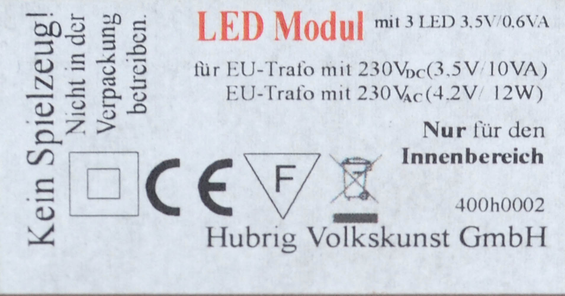 Hubrig - Wiki - Forsthaus elektrisch beleuchtet 14 x 14 x 8 cm (HxBxT)
