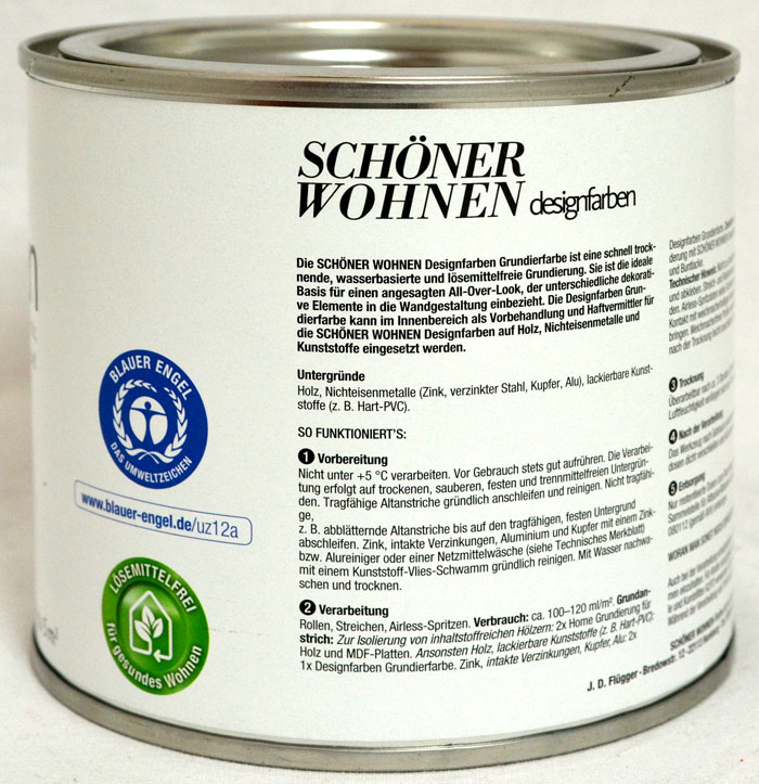 Designfarbe Grundierung für Holz, Kunststoff und NE-Metalle 500 ml