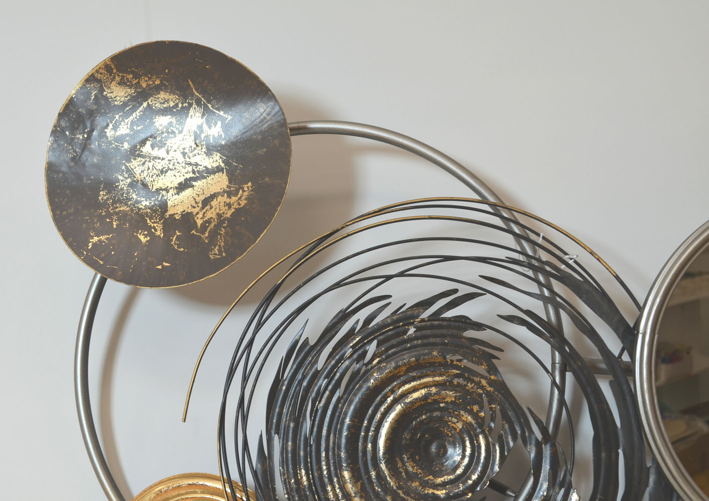 Wandrelief "Banks" Metall braun-gold-silber 83x58x8 cm (BxHxT)